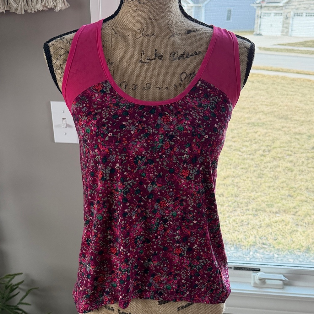 Mudd Pink Floral Tank Top